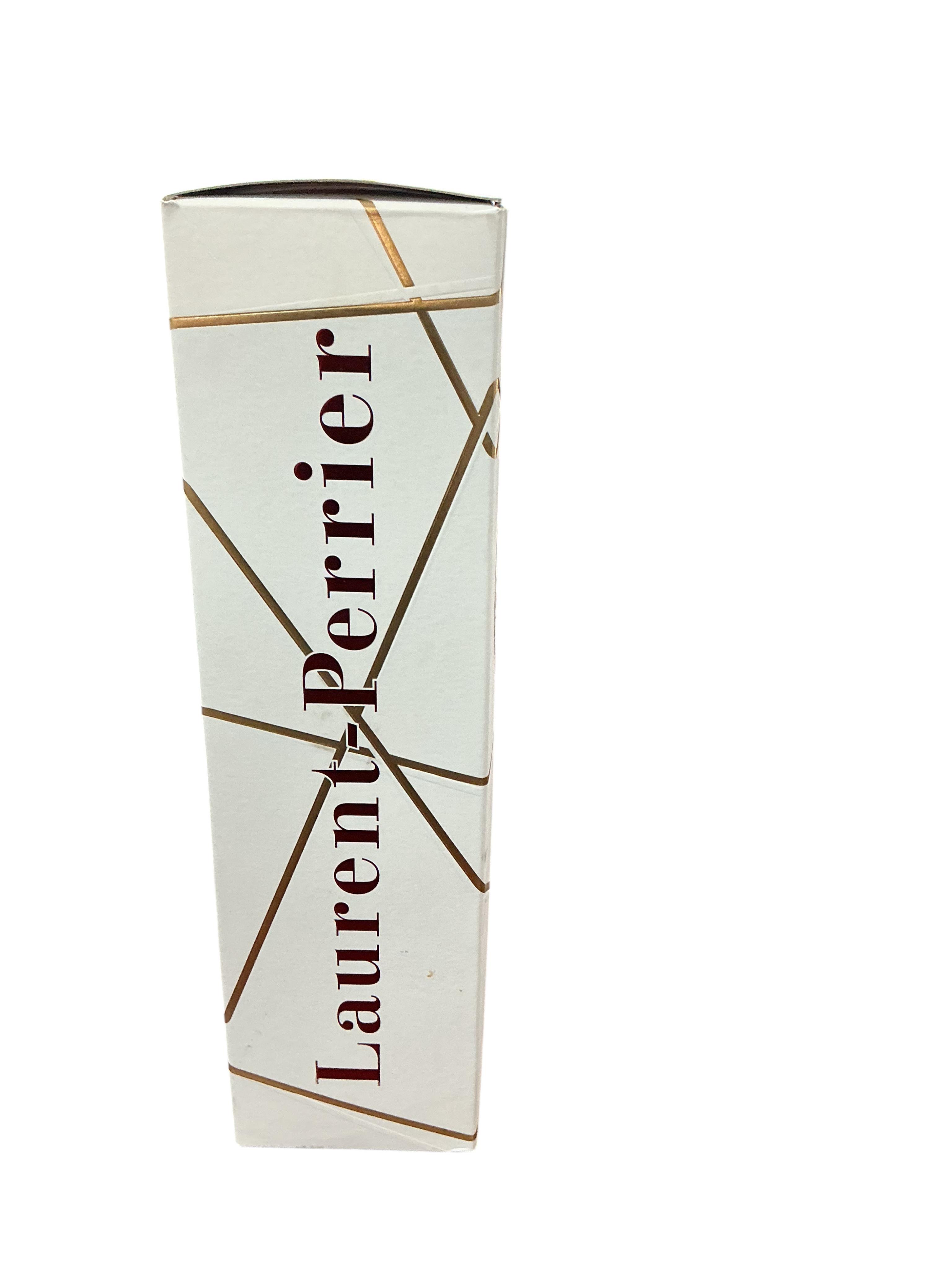 A bottle of Laurent Perrier brut champagne, boxed. (Provenance, surplus stock from a local wedding company)